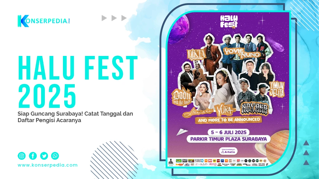 HALU FEST 2025 di Parkir Timur Plaza Surabaya dengan penampilan Yura Yunita dan ribuan penonton